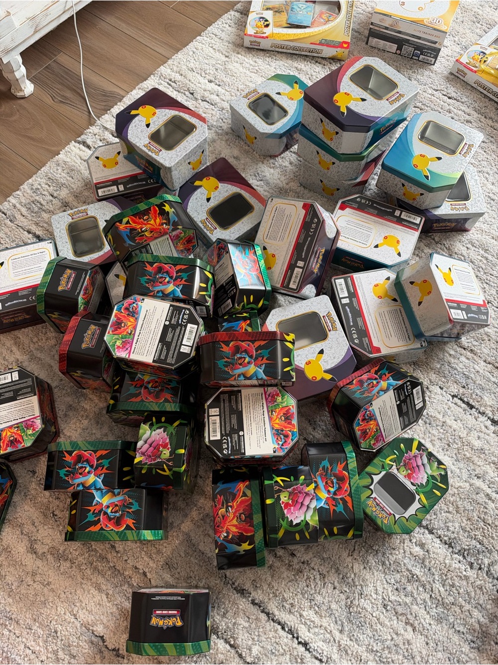 Pokemon Collectible Tins - Green, Red, and 30th!